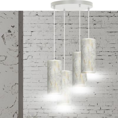 Emibig lampa wisząca Karli 4 Premium 4xE27 biało/złota 1057/4PREM (1057/4PREM)