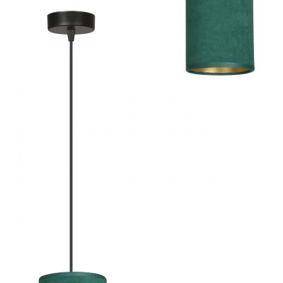 Emibig lampa wisząca Bente 1 E27 zielono/czarna 1058/1 (1058/1)