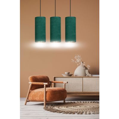 Emibig lampa wisząca Bente 3 3xE27 zielono/czarna 1058/3 (1058/3)