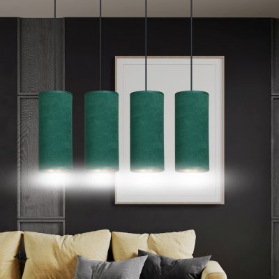 Emibig lampa wisząca Bente 4 4xE27 zielono/czarna 1058/4 (1058/4)