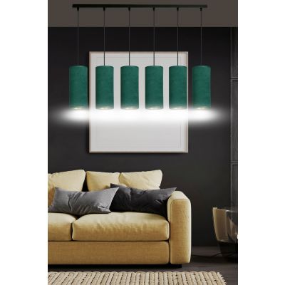 Emibig lampa wisząca Bente 6 6xE27 zielono/czarna 1058/6 (1058/6)