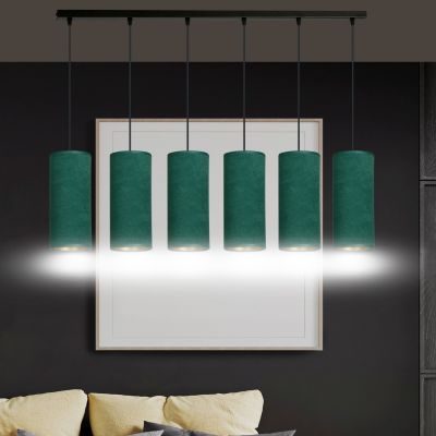 Emibig lampa wisząca Bente 6 6xE27 zielono/czarna 1058/6 (1058/6)