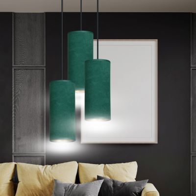 Emibig lampa wisząca Bente 3 Premium 3xE27 zielono/czarna 1058/3PREM (1058/3PREM)