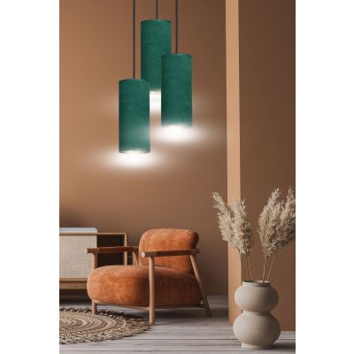 Emibig lampa wisząca Bente 3 Premium 3xE27 zielono/czarna 1058/3PREM (1058/3PREM)