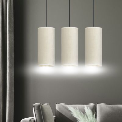 Emibig lampa wisząca Bente 3 3xE27 biało/czarna 1059/3 (1059/3)