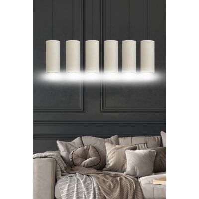 Emibig lampa wisząca Bente 6 6xE27 biało/czarna 1059/6 (1059/6)