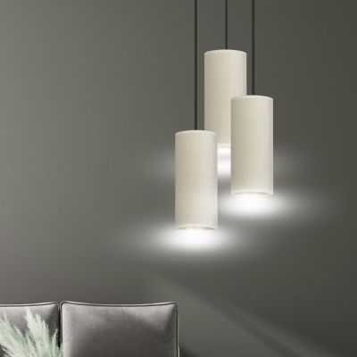 Emibig lampa wisząca Bente 3 Premium 3xE27 biało/czarna 1059/3PREM (1059/3PREM)