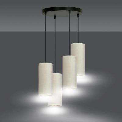 Emibig lampa wisząca Bente 4 Premium 4xE27 biało/czarna 1059/4PREM (1059/4PREM)