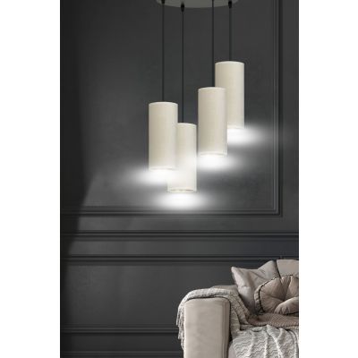 Emibig lampa wisząca Bente 4 Premium 4xE27 biało/czarna 1059/4PREM (1059/4PREM)