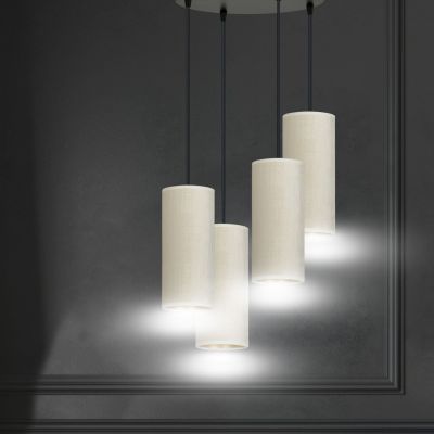 Emibig lampa wisząca Bente 4 Premium 4xE27 biało/czarna 1059/4PREM (1059/4PREM)