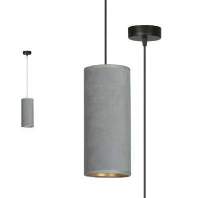 Emibig lampa wisząca Bente 1 E27 szara/czarna 1060/1 (1060/1)