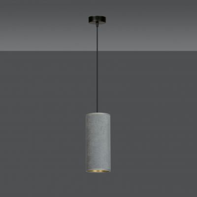 Emibig lampa wisząca Bente 1 E27 szara/czarna 1060/1 (1060/1)