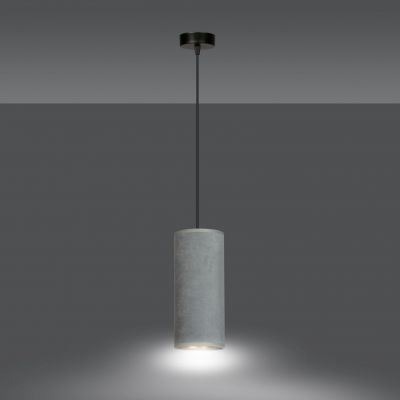 Emibig lampa wisząca Bente 1 E27 szara/czarna 1060/1 (1060/1)