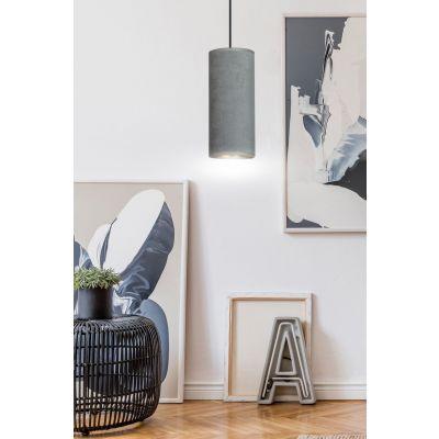 Emibig lampa wisząca Bente 1 E27 szara/czarna 1060/1 (1060/1)