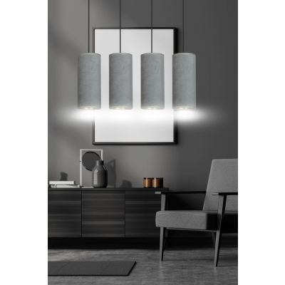 Emibig lampa wisząca Bente 4 4xE27 szara/czarna 1060/4 (1060/4)