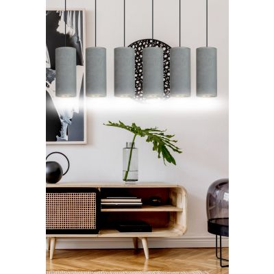 Emibig lampa wisząca Bente 6 6xE27 szara/czarna 1060/6 (1060/6)