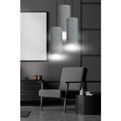 Emibig lampa wisząca Bente 3 Premium 3xE27 szara/czarna 1060/3PREM (1060/3PREM)