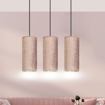 Emibig lampa wisząca Bente 3 3xE27 różowo/czarny 1061/3 (1061/3)