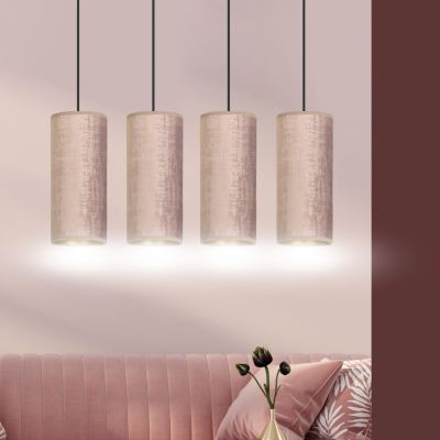 Emibig lampa wisząca Bente 4 4xE27 różowo/czarny 1061/4 (1061/4)