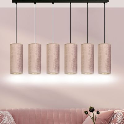 Emibig lampa wisząca Bente 6 6xE27 różowo/czarny 1061/6 (1061/6)