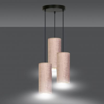 Emibig lampa wisząca Bente 3 Premium 3xE27 różowo/czarny 1061/3PREM (1061/3PREM)