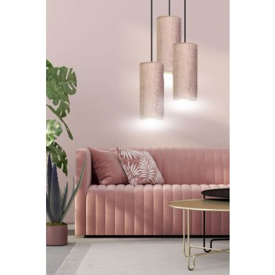 Emibig lampa wisząca Bente 3 Premium 3xE27 różowo/czarny 1061/3PREM (1061/3PREM)