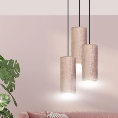 Emibig lampa wisząca Bente 3 Premium 3xE27 różowo/czarny 1061/3PREM (1061/3PREM)