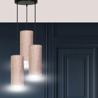 Emibig lampa wisząca Bente 3 Premium 3xE27 różowo/czarny 1061/3PREM (1061/3PREM)