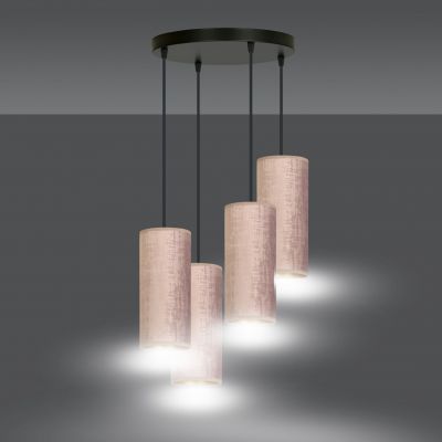 Emibig lampa wisząca Bente 4 Premium 4xE27 różowo/czarny 1061/4PREM (1061/4PREM)