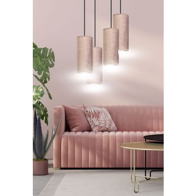 Emibig lampa wisząca Bente 4 Premium 4xE27 różowo/czarny 1061/4PREM (1061/4PREM)