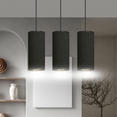 Emibig lampa wisząca Bente 3 3xE27 czarna 1067/3 (1067/3)