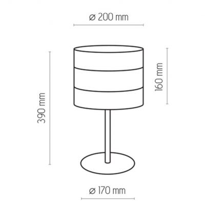 TK-Lighting lampka nocna Tago Black 1xE27 max 60W czarna/złota (5054)