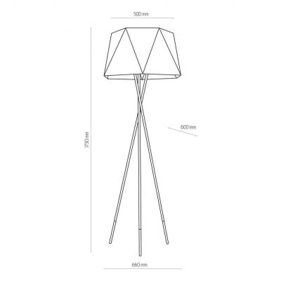 TK-Lighting lampa podłogowa Ivo 1xE27 max 60W czarna/złota (3110)