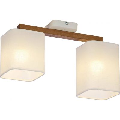 TK-Lighting lampa sufitowa Tora White 2xE27 max 60W biała/sosna szczotkowana (4162)