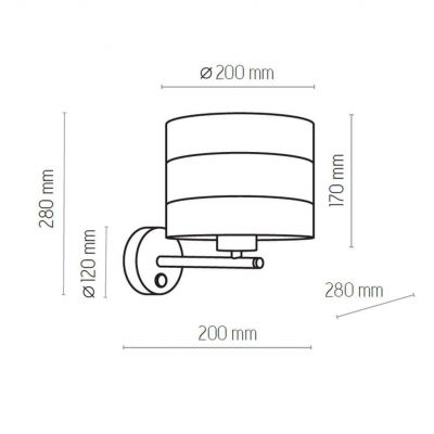 TK-Lighting kinkiet TAGO WHITE 1xE27, 15W LED (3221)