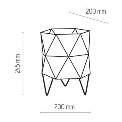 TK-Lighting lampka nocna SIRO WHITE 1xE27, 15W LED (5168)