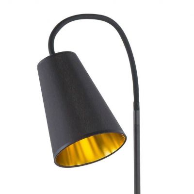 TK-Lighting lampa podłogowa Wire Gold 1xE27 max 60W czarna/złota (1099)