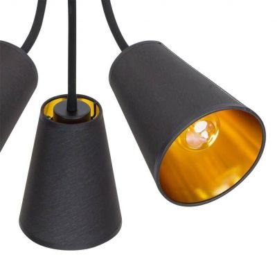 TK-Lighting lampa sufitowa Wire Gold 3xE27 max 60W czarna/złota (827)