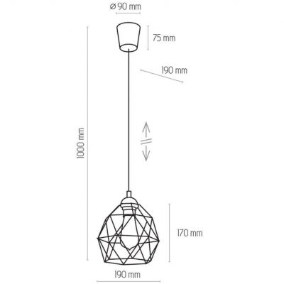 TK-Lighting lampa wisząca GALAXY 1xE27 max 60W (1638)
