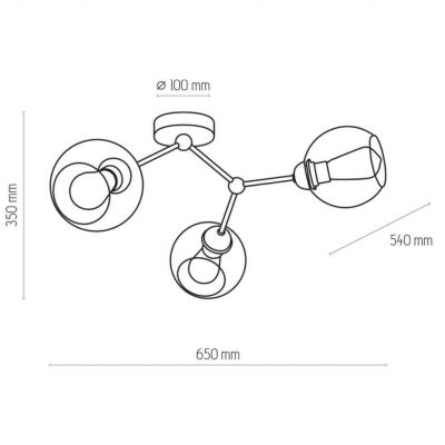 TK-Lighting lampa sufitowa FAIRY 3xE27 max 60W (1935)