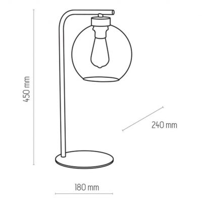 TK-Lighting lampka nocna CUBUS GRAPHITE 1xE27 max 60W (5102)