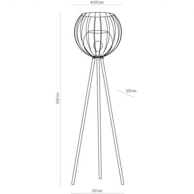 TK-Lighting lampa podłogowa Universo 1xE27 max 60W czarna/grafit (5057)