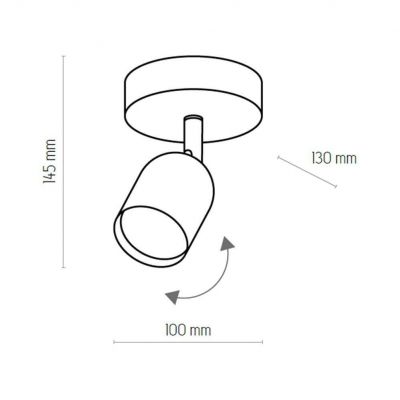 TK-Lighting lampa sufitowa Top 1xGU10 LED max 50W czarna (3298)