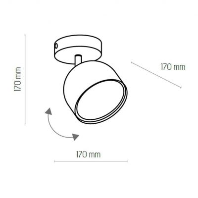 TK-Lighting lampa sufitowa ALTEA 1 X ES 111_GU10 MAX 50W (3419)