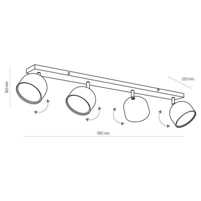 TK-Lighting lampa sufitowa ALTEA 4 X ES 111_GU10 MAX 50W (3417)