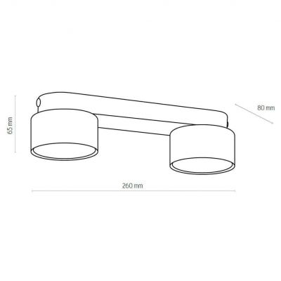 TK-Lighting lampa sufitowa SPACE BLACK 2X GX 53 LED (3399)