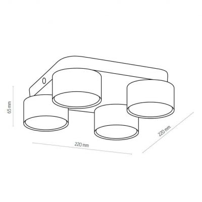 TK-Lighting lampa sufitowa SPACE BLACK 4XGX 53 LED (3401)