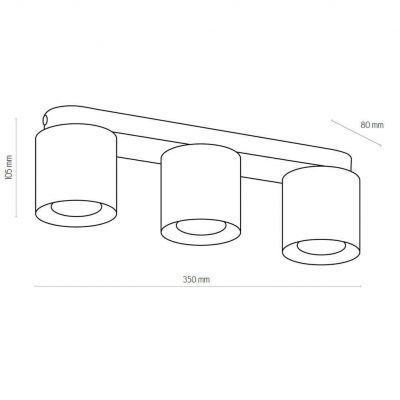 TK-Lighting lampa sufitowa VICO WHITE 3xGU10 - 50W (3409)