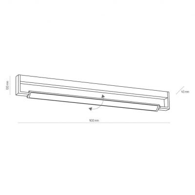 TK-Lighting kinkiet DEKSTER 1X36W, 4000k, 2800lm,ip44 (3502)