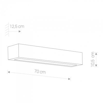 Kinkiet GIPSY prostokąt L 2208 Nowodvorski+LED (2208)